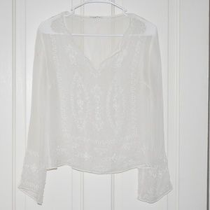 Vintage Mesh Peasant Top